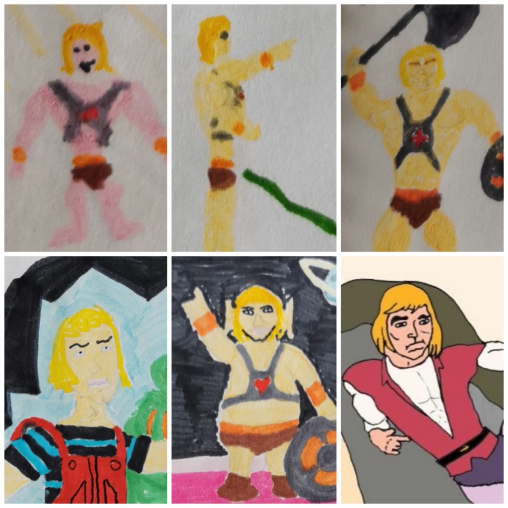 Evolution of my He-Man drawings